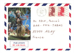 Polynesie Française: Enveloppe, Poste Aux Armees, Par Avion, By Air Mail (13-3972) - Cartas & Documentos