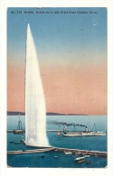 Cp, Suisse, Genève, Entrrée De La Rade Et Jet D'Eau - Genève