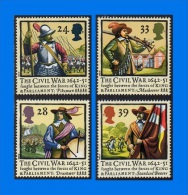 GB 1992-0007, 350th Anniversary Of The Civil War, Set Of 4 Stamps, MNH - Ungebraucht