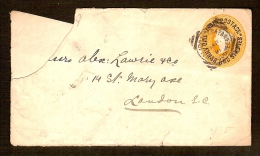 INDIA INDE LETTER SEND TO LONDON IN 1891 With RARE Postmark 'look Scan 2) ! - 1882-1901 Imperio