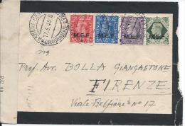 1945 - Occupazione Britannica MEF Eritrea Da Asmara Per Firenze - Occ. Britanique MEF