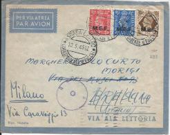 1945 - Occupazione Britannica MEF Eritrea Da Asmara Per Milano - Occup. Britannica MEF