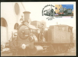 Portugal Carte Maximum 1990 Train A Vapeur Locomotive 010 De 1891 Maximum Card Steam Train - Maximumkaarten