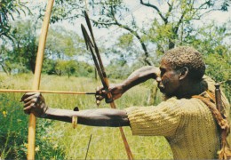 AFRICA, BURUNDI,HUNTER WITH BOW AND ERROW, Old Photo Postcard - Unclassified