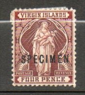 ILES VIERGES  La Vierge  4p Marron 1899 N°23 - Iles Vièrges Britanniques