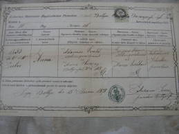 Old Paper -Croatia - Bellye - Bilje - Anna Evald - Anna Herczog  1871     DC5.3 - Birth & Baptism