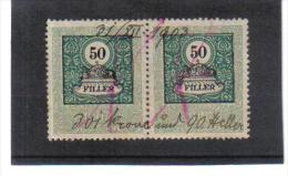 STE 1938  50 FILLER  UNGARN Hungary 1903 STEUERMARKEN Revenue Fiscaux Gestempelt - Steuermarken