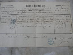 Old Paper - Czech Rep. -  Kraj Brnensky - Fara Brenska - Seti Wenceslai - Sebastian DOHNAL  1868   DC7.2 - Geboorte & Doop