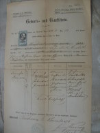 Old Paper - Czech Rep. Poland  - TESCHEN -SIlesia -  Diöcese Breslau Wroclaw - Josefa Willerth ?  1875   DC7.4 - Naissance & Baptême