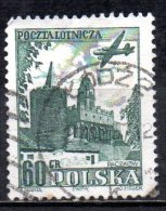 POLAND 1954 Air - 60g Plane Over Paczkow   FU - Used Stamps