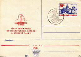 Tsjechoslowakije P186 Met Speciale Stempel Slivice 1975 - Cartoline Postali