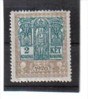 STE 1945 2 Korona  UNGARN Hungary 1920 STEUERMARKEN Revenue Fiscaux Postfrisch - Fiscales