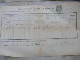 Old Paper -Slovakia -Holics -HolíÄ  - Joannes Krncir -  Maria Bondik   1875  DC9.1 - Naissance & Baptême