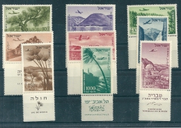 Israel 1953 Airmail Scott C9-c17 SG 76-82a MM* - Ongebruikt (met Tabs)