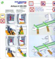 Consignes De Sécurité Air France Airbus A 340-300 - Consignes De Sécurité