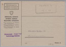 Heimat Militär Feldpost 13 1940-10-09 Dienstbrief - Briefe U. Dokumente