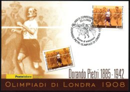 ATHLETICS / OLYMPIC GAMES - ITALIA CORREGGIO 2008 - DORANDO PIETRI - OLIMPIADI DI LONDRA 1908 - CARTOLINA POSTE ITALIANE - Summer 1908: London