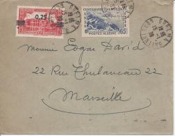 ALGERIE - 1939 -  LETTRE DE GUELMA A DESTINATION DE MARSEILLE - - Covers & Documents