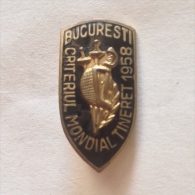 Badge Pin ZN000251 - Fencing (Fechten / Macevanje) Romania Bucureşti (Bucuresti) World Championships 1958 - Fencing