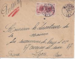 NIGER -  LETTRE DE MADAOUA A DESTINATION DE LYON - FR - - Covers & Documents