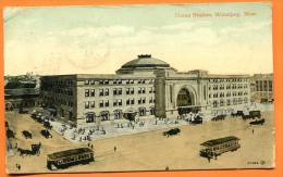 WINNIPEG . Union Station - Tramways - Postmark .ST. BONIFACE . Franked In 1911 .CANADA - Winnipeg