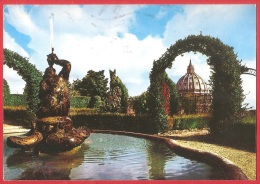 CARTOLINA VG ITALIA - ROMA - VATICANO - I Giardini - 10 X 15 - ANNULLO ROMA 1986 - Parques & Jardines