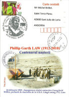 Explorateur & Scientifique De L'Antarctique Australien Phillip G.Law, Sur Carte Adressée En Andorre. - Spedizioni Antartiche