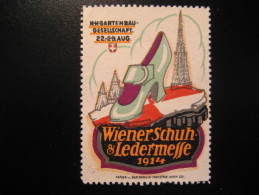 Delcampe - Wien Schuh Ledermesse Moda Fashion Footwear Shod Shoes Austria Poster Stamp Label Vignette Viñeta - Textil