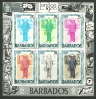 Barbados    "Early Mailman"    Set &  1 Sheet Of 6)     SC# 532-33af   MNH** - Barbades (1966-...)