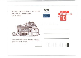 Czech Republic  2009  - 90 Years Of Plzen Philatelic Society  Special Postal Stationery, MNH - Ansichtskarten