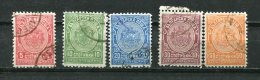 Bulgaria 1901-13 Mi 16-20 Used  Cv 15 Euro - Used Stamps