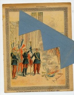 MILITAIRE Le GENERAL LAPASSET Brûle Le DRAPEAU ARMEE Du RHIN 1870 Couverture Protège Cahier - Coberturas De Libros