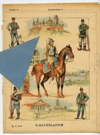 UNIFORMES MILITAIRES L' ALLEMAGNE EMPIRE PRUSSE Couverture Protège Cahier Coll.CH. D. PARIS - Protège-cahiers