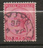 NATAL  Victoria 1p Rose 1874-80 N°29 - Natal (1857-1909)