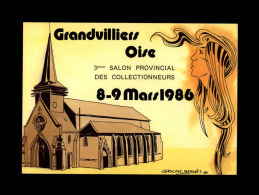 CARTES DE SALONS - 60 - GRANDVILLIERS - 3è Salon Des Collectionneurs - 1986 - Bourses & Salons De Collections