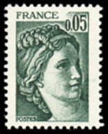 France Sabine De Gandon N° 1964 ** Le 0f05 Vert Noir - 1977-1981 Sabina Di Gandon