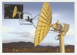Portugal Açores Europa CEPT 2009 Astronomie Station Suivi Satellite ESA Carte Maximum Azores Astronomy Maxicard - 2009