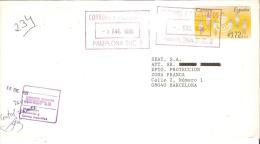 CARTA MAT.RECTANGULAR  SUCURSAL 2 DE PAMPLONA RARO COMO MATASELLOS - Cartas & Documentos