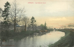 08 ATTIGNY LES BORDS DU CANAL EDITION  VALENTIN COULEUR - Attigny