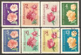 Bulgaria 1962 Mi# 1300-1307  Used - Roses - Usados