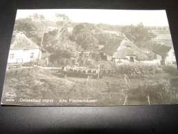 OSTSEEBAD HORST ALTE FISCHERHÄUSER ECHTE PHOTOGRAPHIE - Pommern