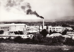 Peyrolles Etablissement Aimé Bernard Usine Conserves Alimentaires Cheminée Carte Dentelée Photo Véritable Rare - Peyrolles