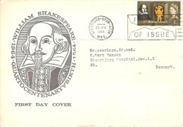 GREAT BRITAIN  #LETTERS FROM YEAR 1964 SEND TO DENMARK - Storia Postale