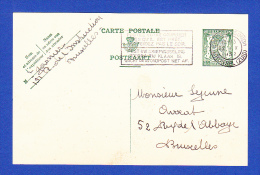 CARTE POSTALE -- CACHET . BRUXELLES (MIDI)- 22.X.1937 - Postkarten 1934-1951