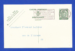 CARTE POSTALE -- CACHET . BRUXELLES (Q.L.) - 13.5.1937 - Postkarten 1934-1951