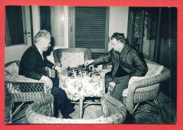 135649 / REAL PHOTO Games > Chess Schach Echecs Ajedrez Scacchi TWO BULGARIAN MINISTERS Bulgaria Bulgarie Bulgarien - Echecs