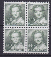 Denmark 1989 Mi. 936      3.40 Kr Queen Königin Margrethe II. 4-Block !! - Blocks & Sheetlets