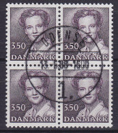 Denmark 1985 Mi. 824      3.50 Kr Queen Königin Margrethe II. 4-Block !! - Blokken & Velletjes