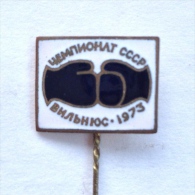 Badge Pin ZN000273 - Boxing Soviet Union (SSSR CCCP USSR) Lithuania Vilnius Championships 1973 - Boxen