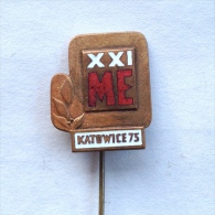 Badge Pin ZN000276 - Boxing Poland Katowice XXI (21st) European Championships 1975 - Boxen